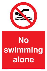 No swimming alone
